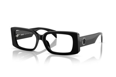 Versace Rectangle Woman Eyeglasses 0VE3362U GB1 51mm Black - NEW