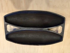 Vintage Lodge? Cast Iron Double Loaf Vienna Pan French Bread 11.75x7 inches 