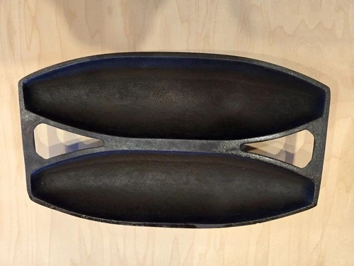 Vintage Lodge? Cast Iron Double Loaf Vienna Pan French Bread 11.75x7 inches