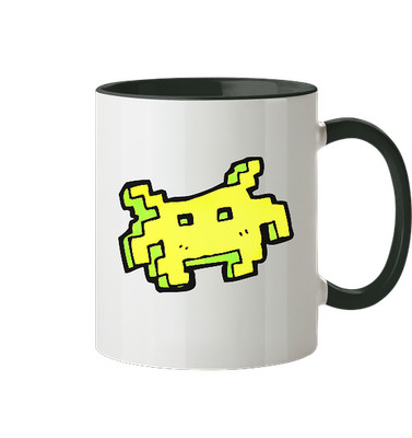 Retro Gaming Tasse Pixel Art 8-Bit Alien Arcade 90er Classic Gamer Fan Geschenk