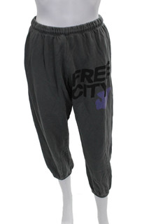 FREE CITY Unisex Sweatpants Gray Cotton Pull On Size L