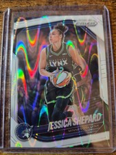 2025 Panini Prizm WNBA Jessica Shepard White Seismic Prizm #137 Minnesota Lynx