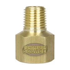 3/8" x 1/4" Female NPTF x Male NPTF Solid Brass Extension Adapter Pipe Fitting