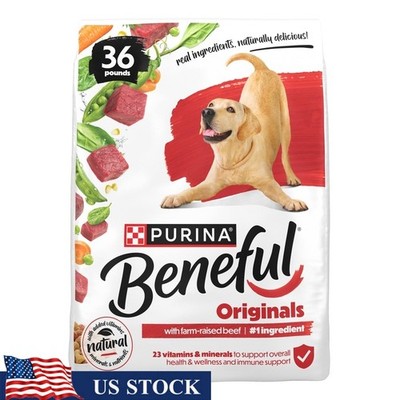 High Protein Dog Food Kibble Farm Raised Beef Immune Support 23 Vitamins New