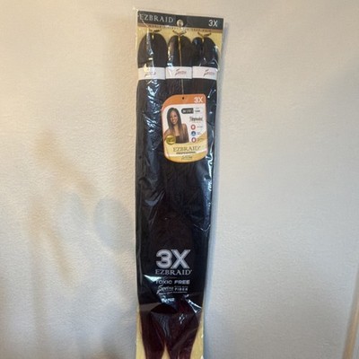 EZBRAID 3X Professional Toxic Free Braids Extensions Dark Brown Synthetic Hair