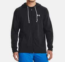 Mens Under Armour UA Rival Terry Sweatshirt Jacket Zip Hoody Hoodie New