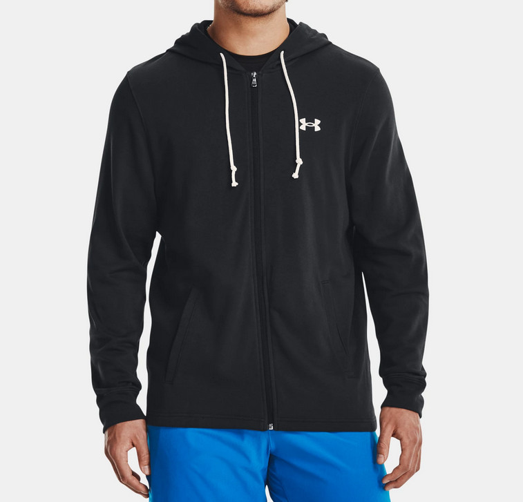 Mens Under Armour UA Rival Terry Sweatshirt Jacket Zip Hoody Hoodie New