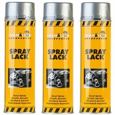 Felgenlack Seidenmatt Silber 3 x 500ml Spraylack Autolack 1K Spray Chamäleon