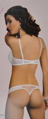 Damen String Höschen Slip Dessous weiß LIVCO CORSETTI''Basmat''Größe ca.38/40