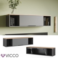 Wandregal Betti Anthrazit Sonoma 120 X 30 Cm Vicco