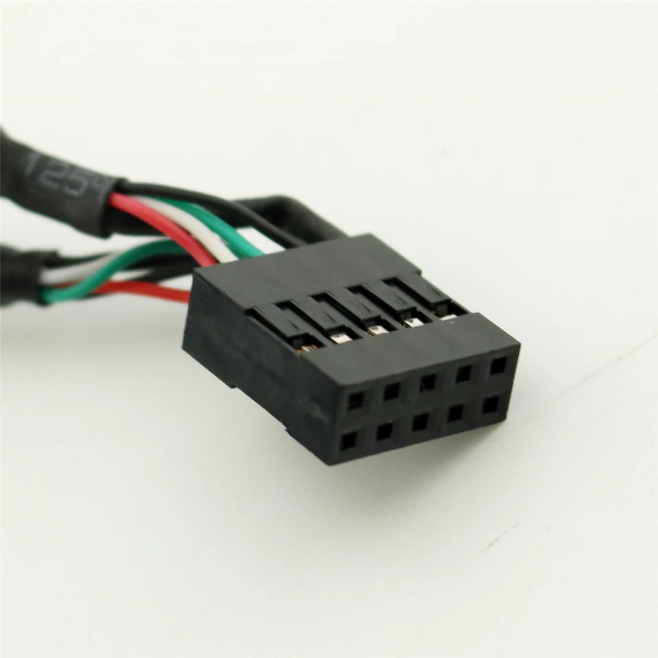 50cm USB 2.0 A + B Male to Dupont 10 Pin Female Header Motherboard Adapter Cable - Image 4 of 4