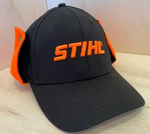 Stihl Black \u0026 Orange Felt Fabric Hat 