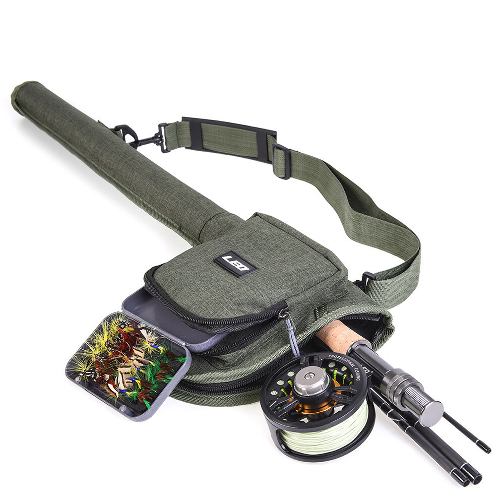 Fly Fishing Combo Set 5/6WT Fishing Rod+Fly Reel+Storage Bag+Fly Flies