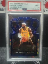 2021 Crown Royale CRYSTAL BLUE LeBron James 13/99 #52 PSA 9 Die Cut Beauty