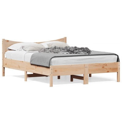 vidaXL Bettgestell Ohne Matratze 135x190cm Doppelbett Massivholz Kiefer