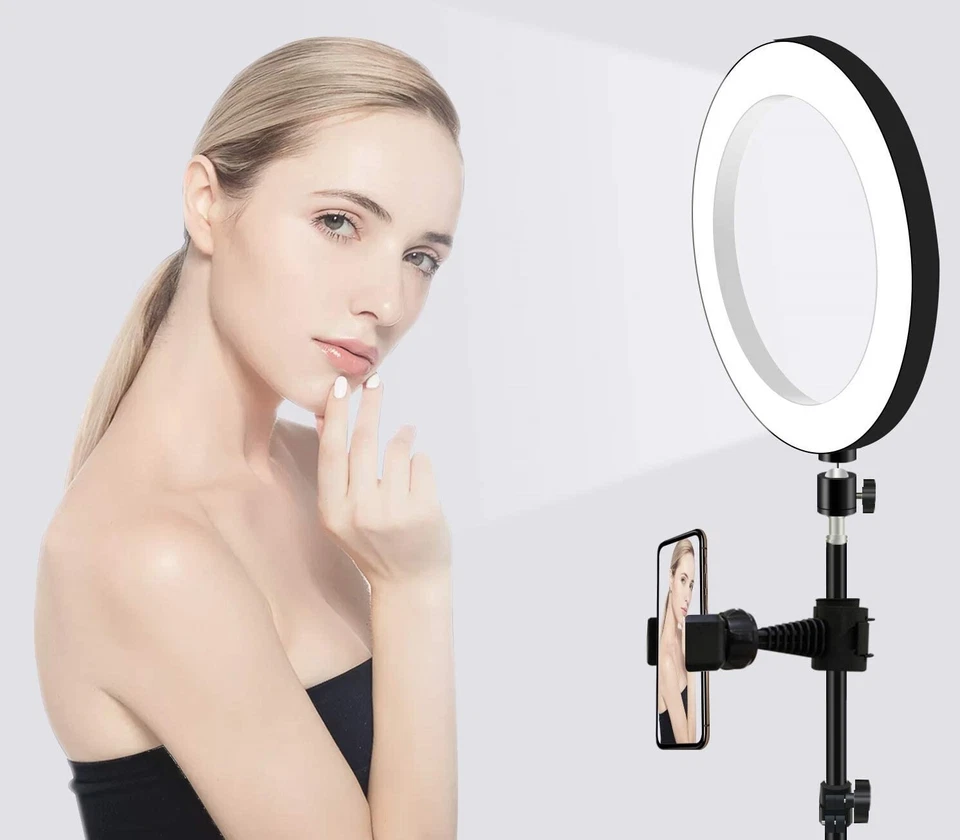 10" Selfie Light and Tripod 3 colors extendable with Double-Phone holders remote - Image 2 of 4
