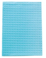 Tidi 917463 Dental Patient Bibs 2+1 Ply Paper Poly 13" X 18" Blue 500/Cs