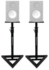(2) Rockville Adjustable Studio Monitor Speaker Stands For Yamaha HS7 Monitors