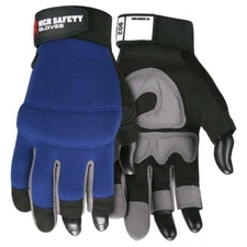 Mcr Safety 902M Fasguard Synthtc Leather 3 Fingerless,Med