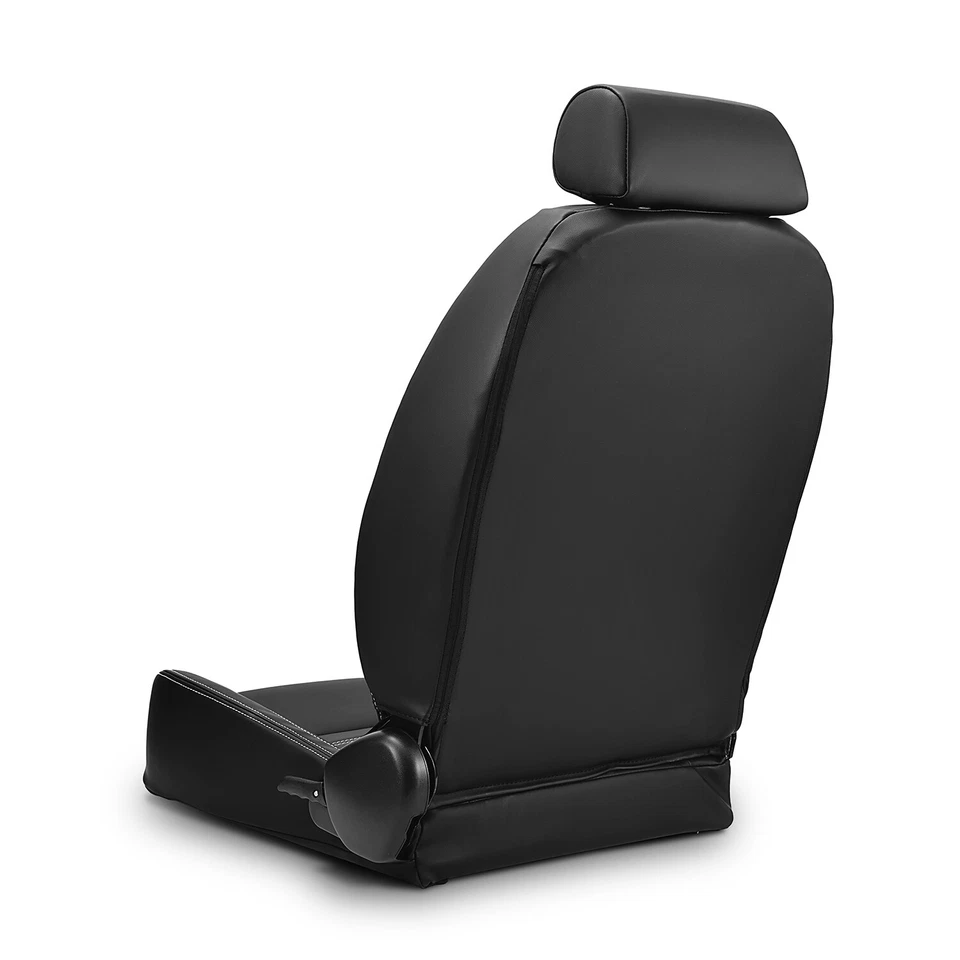 1 Pair Universal PVC Leather Easy Reclinable Black OBS Style Seats Car Seats Foto 4 de 4