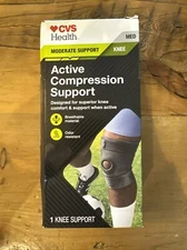 CVS HEALTH KNEE ACTIVE COMPRESSION SUPPORT MED