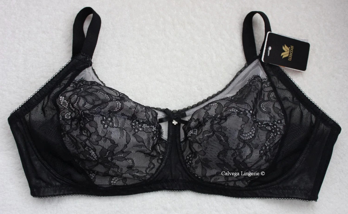 Reggiseno Wacoal Donna 40DD Nero Ferretto Minimizzatore Coppa Completa 4 Ganci