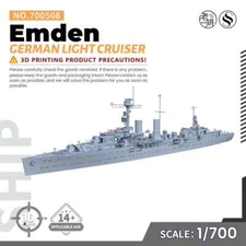 SSMODEL SS700508 1/700 Military Model Kit German Emden Liight Cruiser