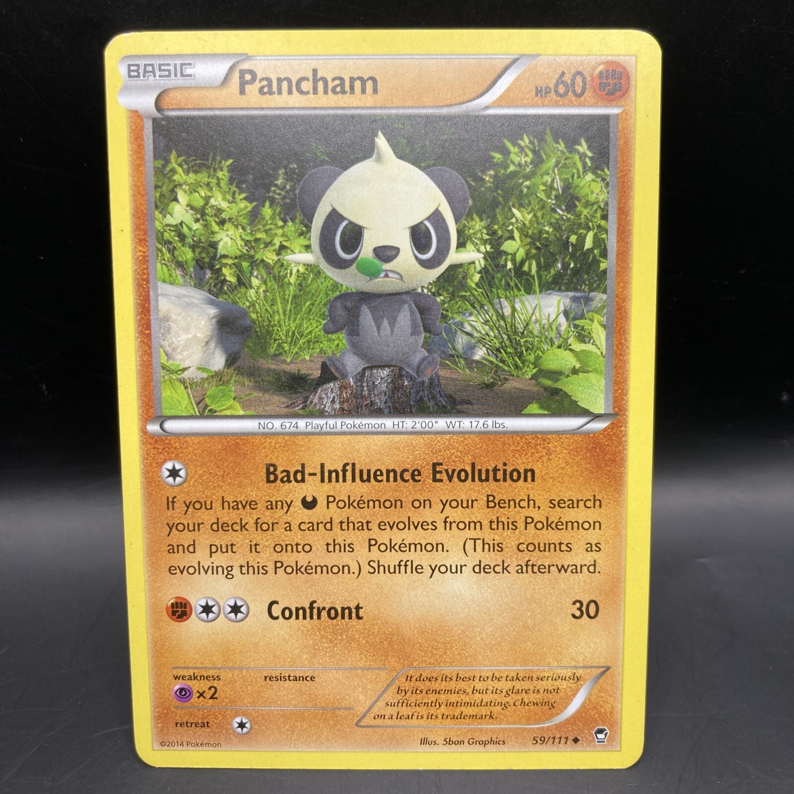 Pancham 59/111 - LP Furious Fists - Pokemon 2014 Uncommon TCG Card