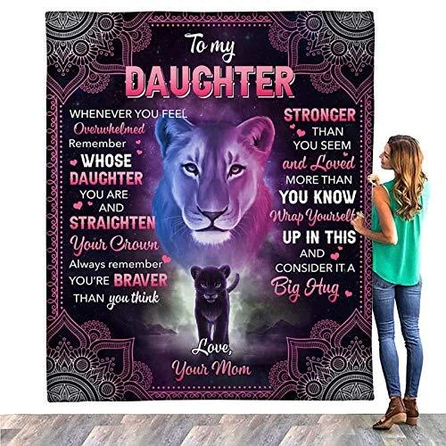 Birthday Gifts for Mom - Mothers Day Blanket for Mom,Gifts for Mom from Daughter,Mom Blankets from Daughter,Happy Birthday Gifts Ideas for Women,Happy