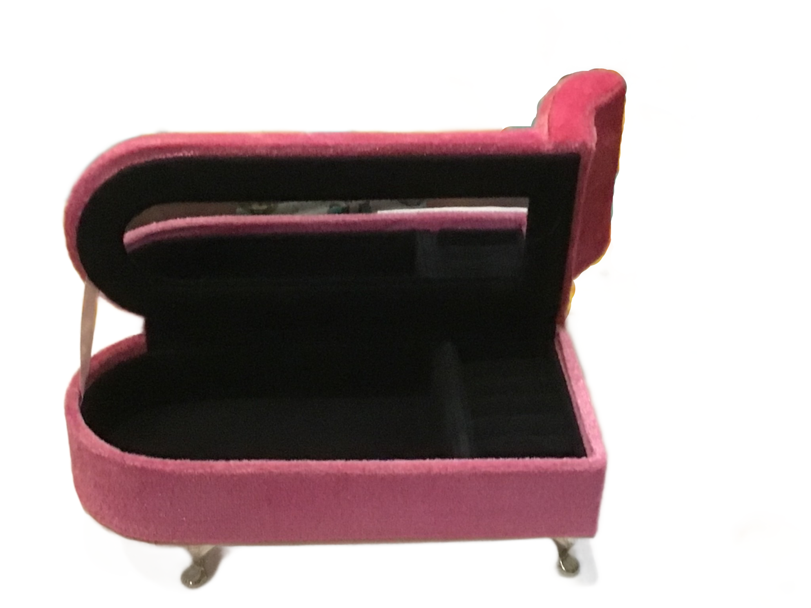 Pretty pink velvet velour couch lounger jewelry box chaise lounges eBay
