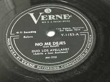 LATIN 78RPM; DUO LOS AVELLANET / EL RANCHO EMBRUJAO / NO ME DEJES
