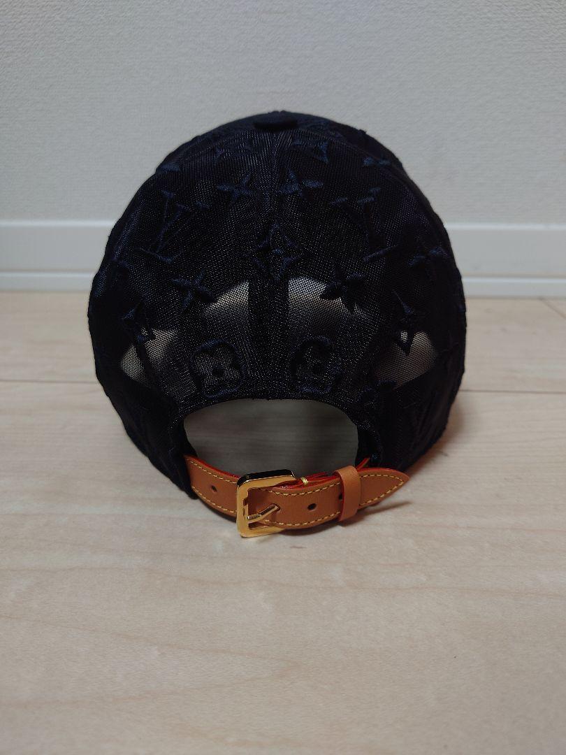 LOUIS VUITTON Monogram Mesh LV Baseball Cap Hat Black L Size LOUIS VUITTON Monogram Mesh LV Baseball Cap Hat Black L Size