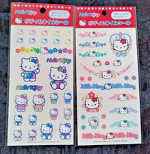 Two 2 Hello Kitty Seal Sticker Body Nail Sets JAPAN So Cute