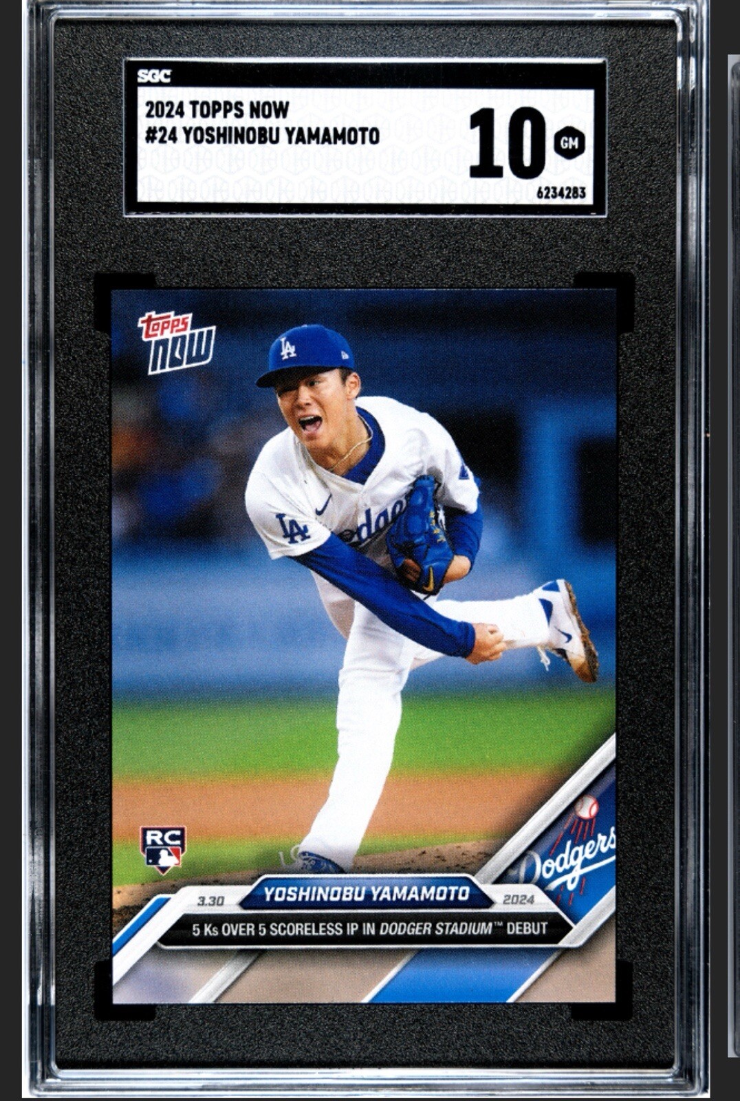 2024 Topps Now - #24 Yoshinobu Yamamoto (RC) SGC 10