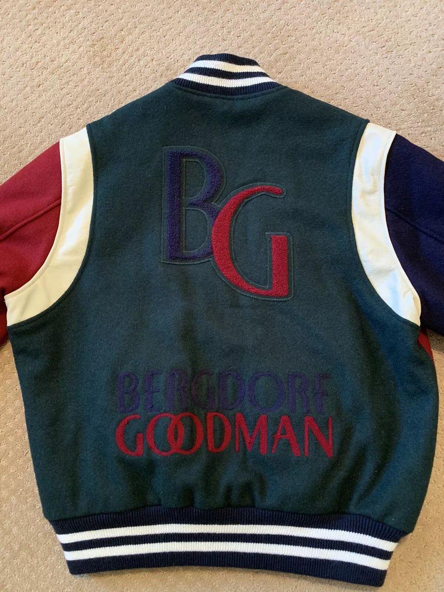 KITH x Bergdorf Goodman Golden Bear Varsity Jacket Wool Blend Large