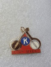 Kiwanis Florida Randy Henderson Bill Courtwright Fort Myers Enamel Pin Clutch Bk