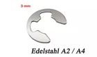 3mm E-CLIP External Circlip Circlip for Shaft DIN 6799 Stainless Steel 3mm M3