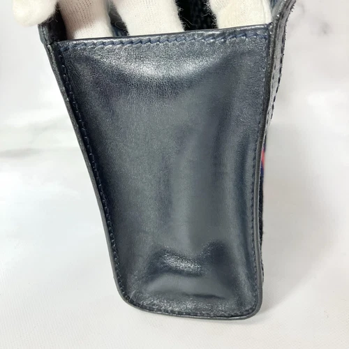 Auténtico bolso clutch GUCCI línea jerez gamuza azul marino - Imagen 20 de 24