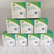 Sealed OneTouch Delica Plus Lancets Extra Fine 33 Gauge 100 Count Each Lot of 9