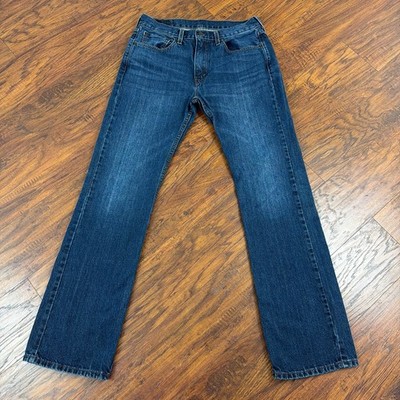 Levis 527 Jeans Mens 32 Boot Cut Slim Fit Mid Rise 100% Cotton Denim Cowboy