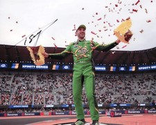 Autographed 2025 Daniel Suarez 9 Quaker State - Mexico City Race Win Victory P