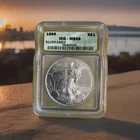 1999 Silver American Eagle Coin $1 Graded ICG MS69 1 Oz !!
