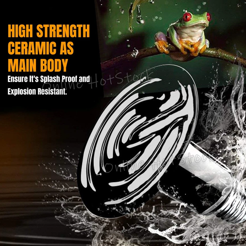 Infrared Ceramic Heat Lamp Bulb With Holder For Reptile Pet Chicken Brooder Home - image 3 of 4