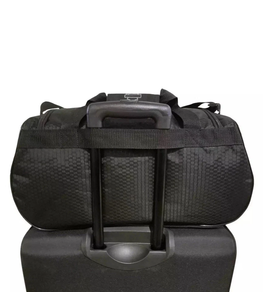 Harley Davidson Off White Shield Logo Sports Duffel Bag Shoulder Strap Black - Image 3 of 4