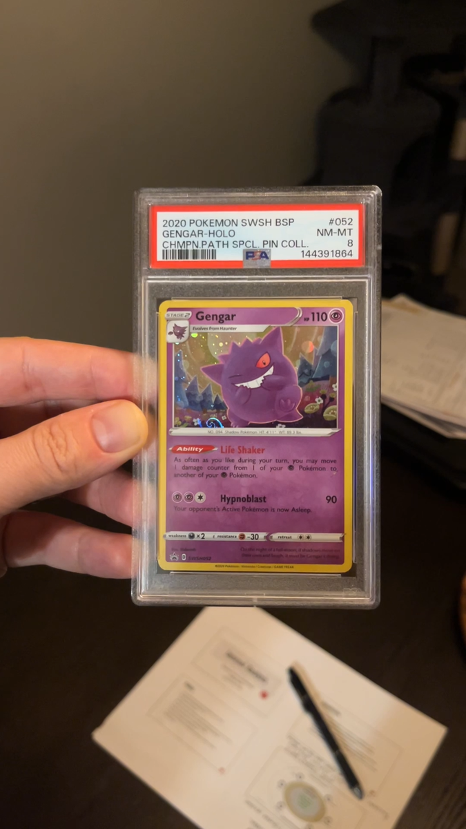 Gengar PSA 8 Pokemon SWSH 2020 Champion's Path Black Star Promo