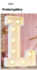 Pooqla 3FT Light Up Marquee Letters, Cool White and Warm White LED Large Ligh...