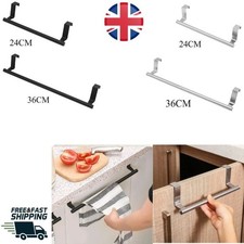 Towel Rail Cupboard Hanger Bar Over Door Kitchen Rack Bathroom Tea Hook Holder