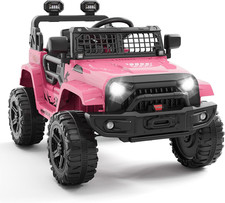 Ride on Truck Car, 12V Kids Electric Vehicles with Remote Control Spring Suspens
