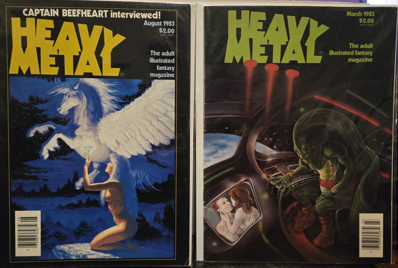 4 HEAVY METAL Magazine Issues! VOL. 1 #12  VOL. 6 #12 VOL. 7 #5 & #9 Adult Scifi