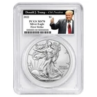 2022 $1 1-oz American Silver Eagle PCGS MS70 FS Trump 45th President Label